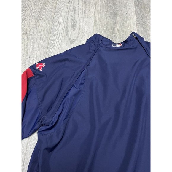 Boston Red Sox MLB Majestic Cool Base Pullover REMOVABLE Sleeves 1/4 Zip Medium - Picture 4 of 7